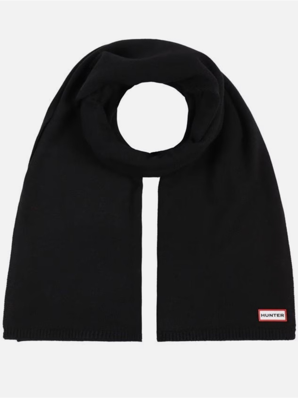 Hunter Play Essential Scarf black authentic Womens Wool knit blend